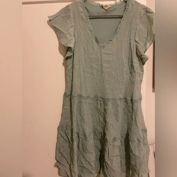 Altar'd State | Dresses | Altered State Green Tired Babydoll Dress Size  Large | Poshmark